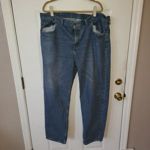 Men's Wrangler Relaxed Fit Jeans, Mens Big & Tall, Blue Size 44x32